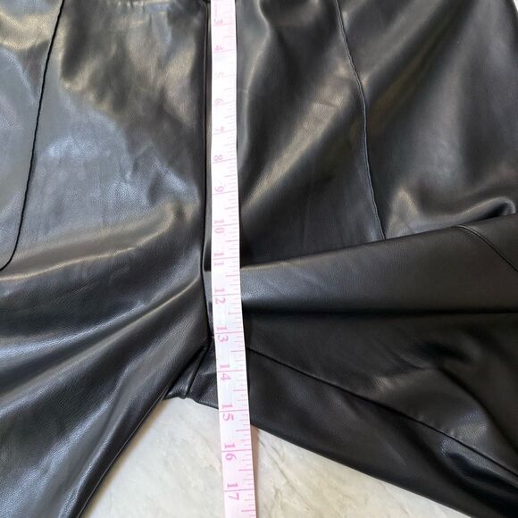 Soft Surroundings Rivka Black Faux Leather Cropped Wide Leg Pants size 1X - Picture 9 of 10